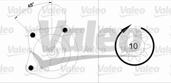 Valeo 433340 - Starter motal.fi