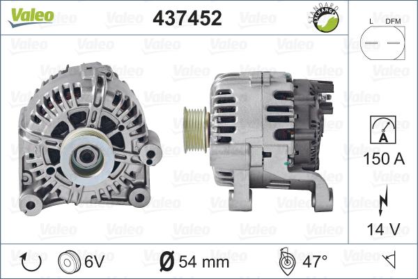 Valeo 437452 - Alternator motal.fi