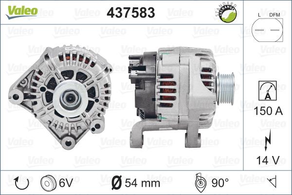 Valeo 437583 - Alternator motal.fi