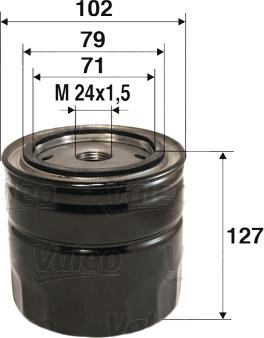 Valeo 586044 - Oil Filter motal.fi