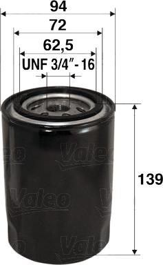 Valeo 586015 - Oil Filter motal.fi