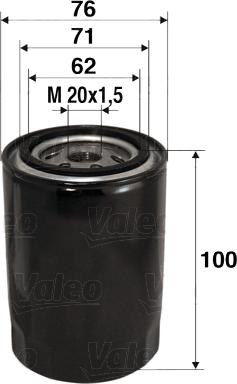 Valeo 586012 - Oil Filter motal.fi