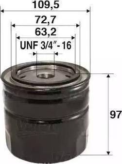 RIDER RD.1430WL7125 - Oil Filter motal.fi