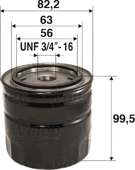 Valeo 586082 - Oil Filter motal.fi