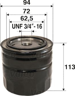 Valeo 586087 - Oil Filter motal.fi