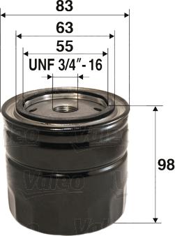 Valeo 586071 - Oil Filter motal.fi