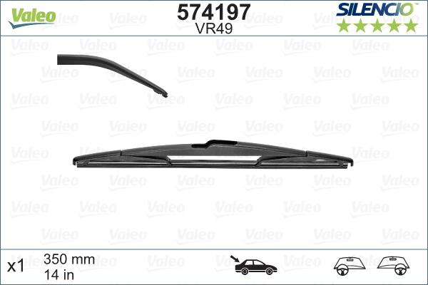 Valeo 574197 - Wiper Blade motal.fi