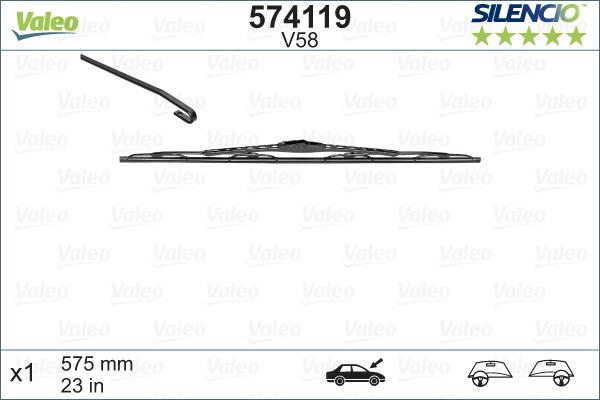 Valeo 574119 - Wiper Blade motal.fi