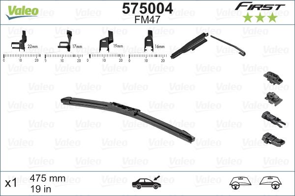 Valeo 575004 - Wiper Blade motal.fi