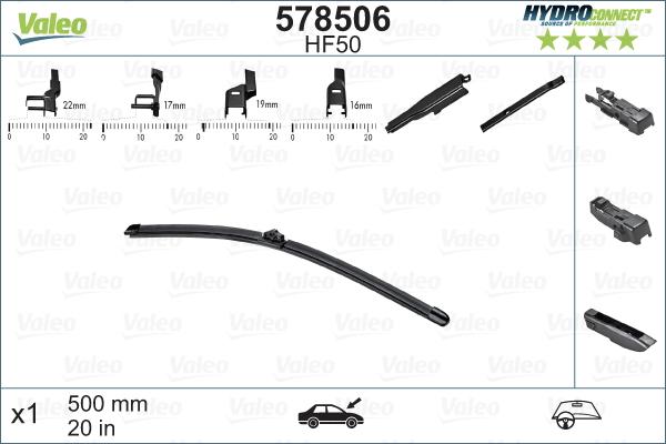 Valeo 578506 - Wiper Blade motal.fi