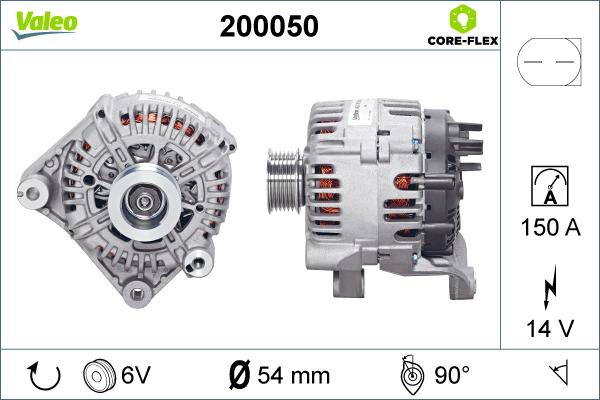 Valeo 200050 - Alternator motal.fi