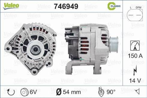 Valeo 746949 - Alternator motal.fi