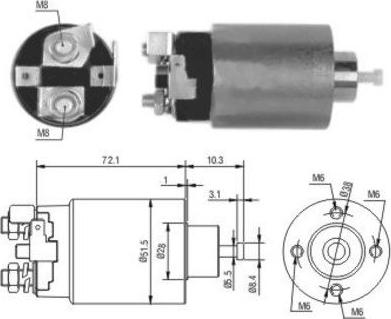 WE PARTS 471480162 - Solenoid Switch, starter motal.fi