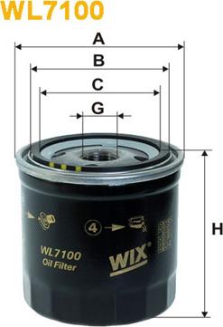 WIX Filters WL7100 - Oil Filter motal.fi