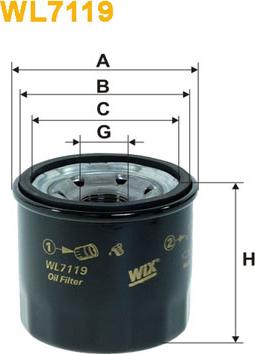 WIX Filters WL7119 - Oil Filter motal.fi