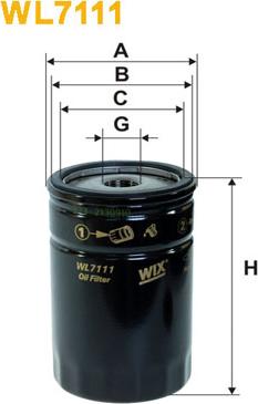 WIX Filters WL7111 - Oil Filter motal.fi