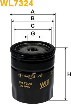 WIX Filters WL7324 - Oil Filter motal.fi