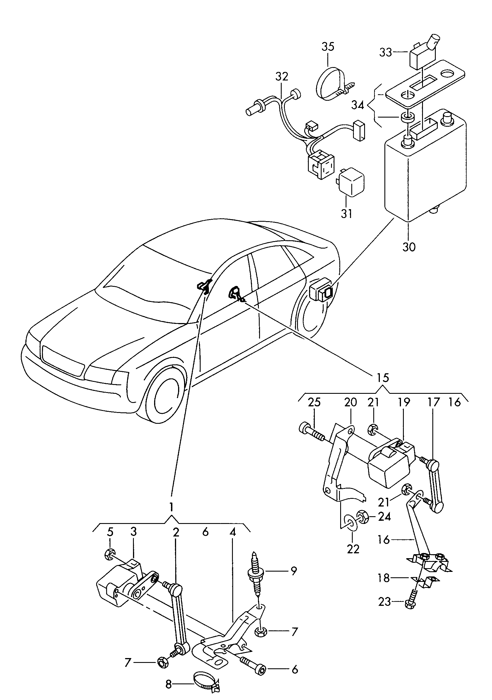 Seat 4B0 907 503 A - Sensor, Xenon light (headlight range adjustment) motal.fi