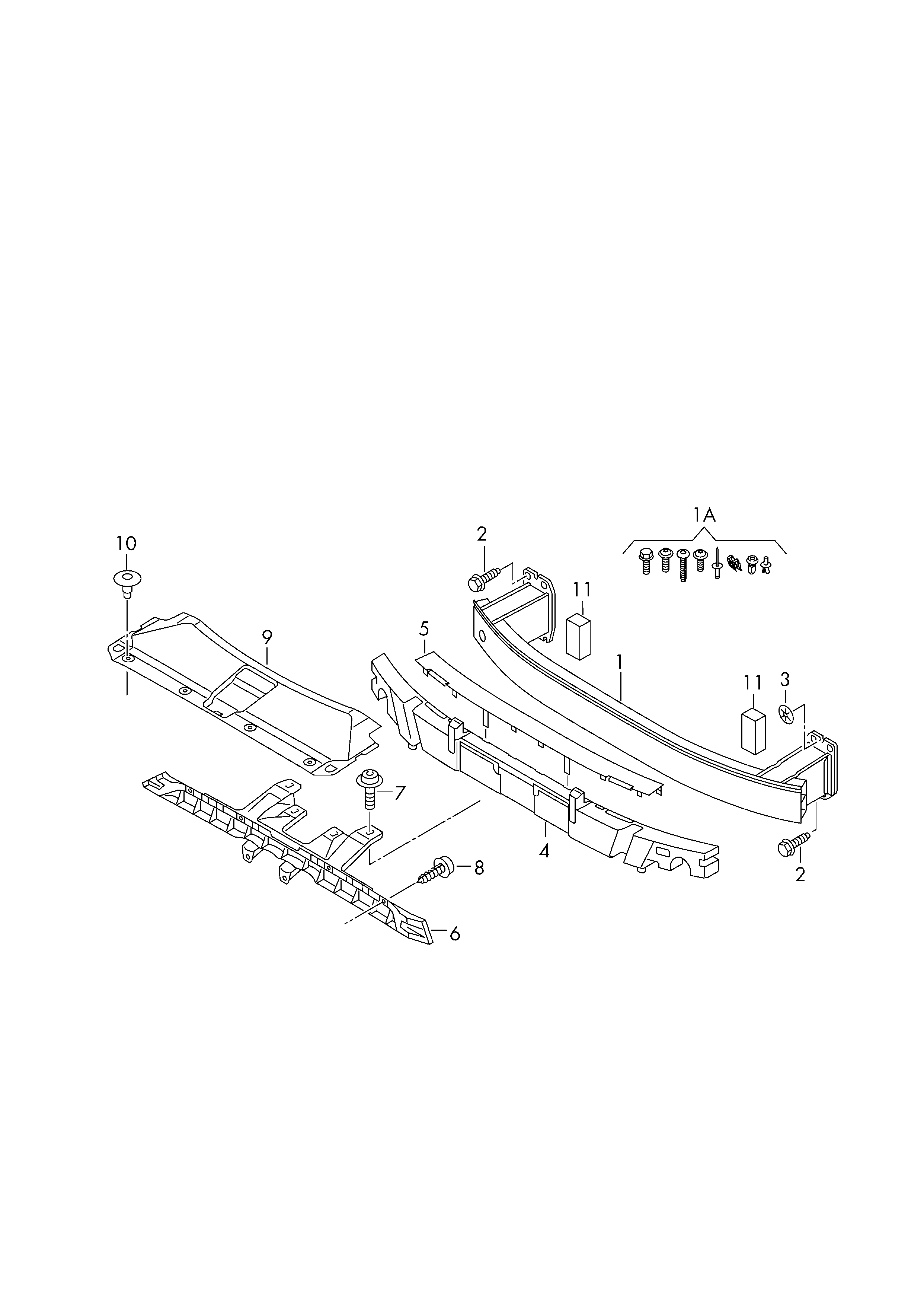 AUDI 8U0807109C - Support, bumper motal.fi