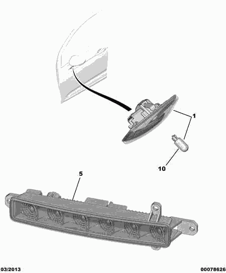 PEUGEOT 96 774 093 80 - Daytime Running Light motal.fi