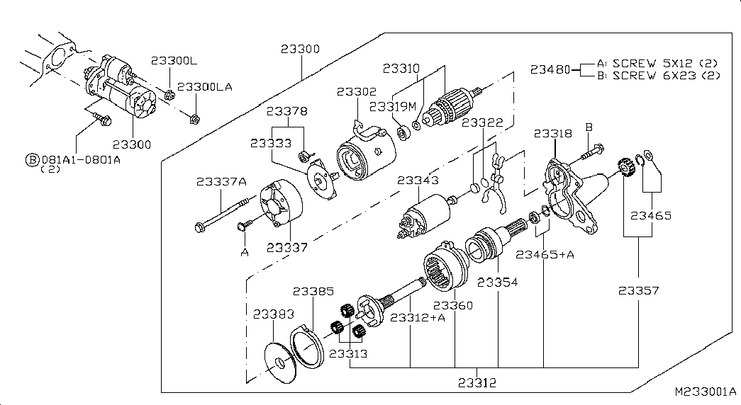 NISSAN 23300-EB30A - Starter motal.fi