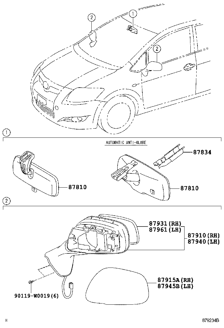 TOYOTA 87906-02260 - Outside Mirror motal.fi