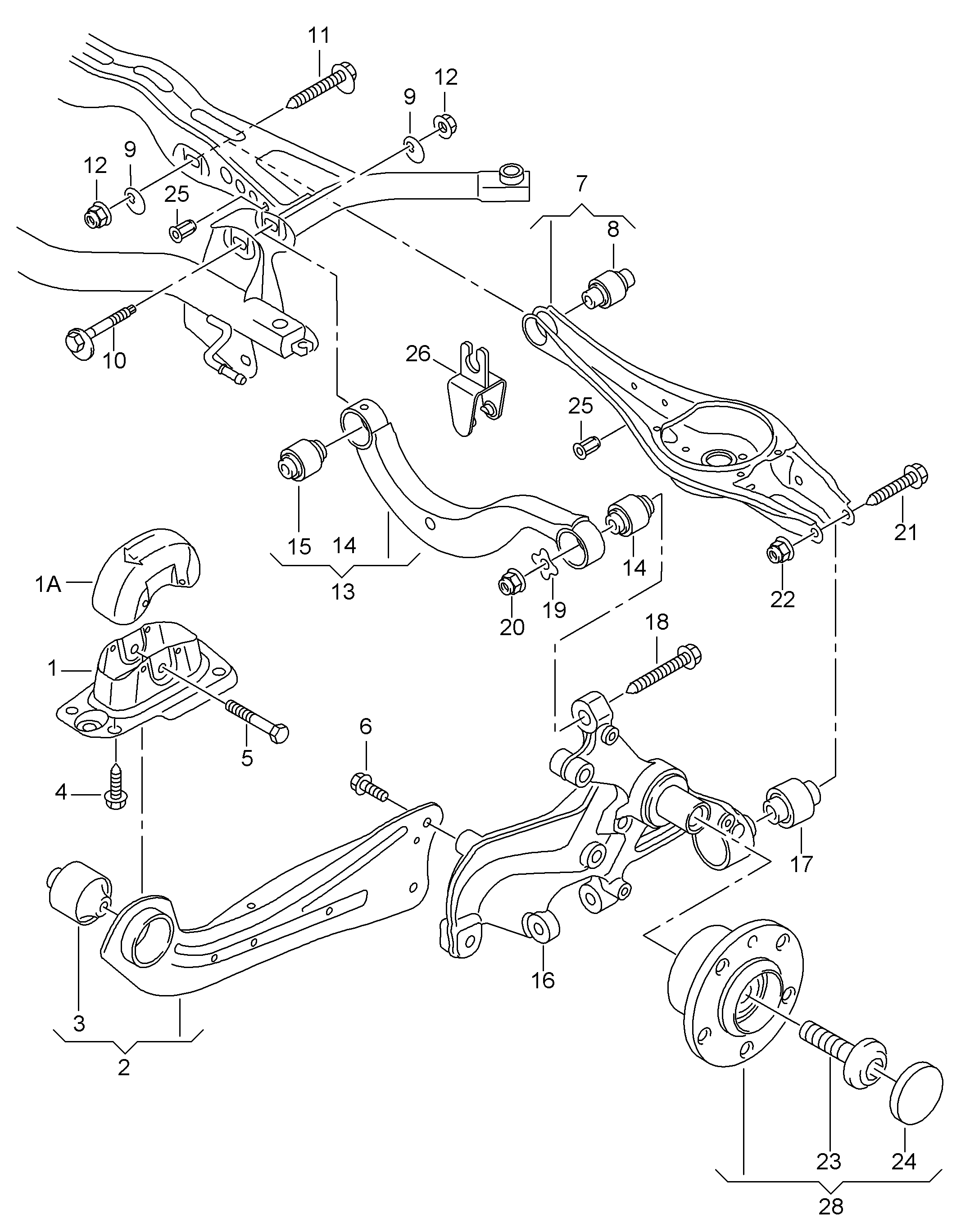 Skoda WHT 005 747 - Repair Kit, wheel suspension motal.fi