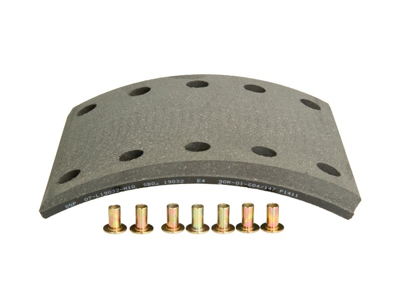 Brake shoe lining rear (420x180) fits: RVI G, MAGNUM; SAF KRS, RBM, RLBM, RLSM, RSM, RZM, SKRLS, SKRLZ, SKRS, SKRZ, SKZRLZ, WRZM; BPW EH