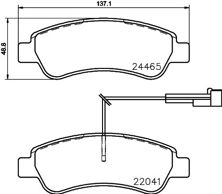 Brake pads set rear , fits: CITROEN JUMPER II; FIAT DUCATO; OPEL MOVANO C; PEUGEOT BOXER 2.0D-3.0D 04.06-
