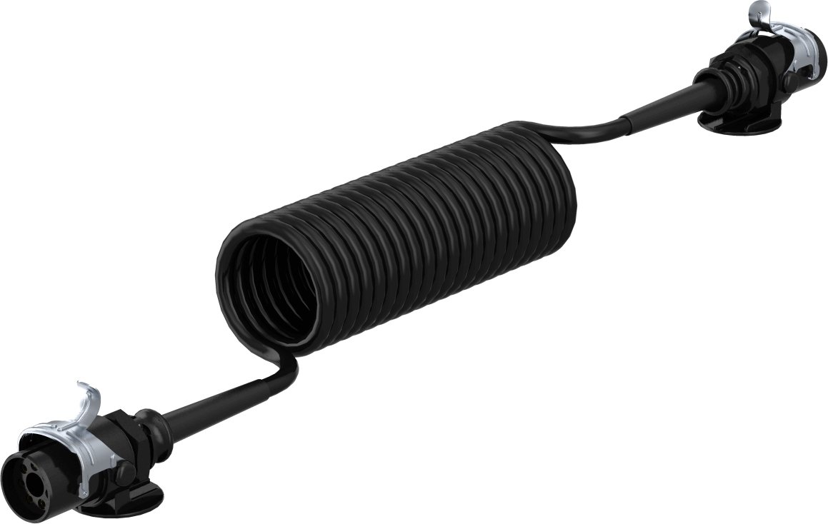 Spiral electric wire (polyurethane, working length 3m, max length 4,5m, plugs, number of pins: 7, plug type: Classic; EBS; ABS 724V, 24V, no of lines: 2x4,0+5x1,5mm²) fits: MERCEDES ACTROS 04.96- - Image 3